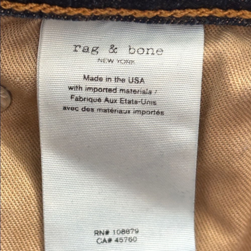 Rag & Bone Riverdale High Rise Ankle Skinny Dark Wash Blue Jeans Women’s Size 28 - Picture 15 of 15